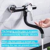 ONECE Wandkraan Keuken Zwart - 360° Draaibaar - 32% Korting