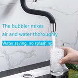 ONECE Wandkraan Keuken Zwart - 360° Draaibaar - 32% Korting