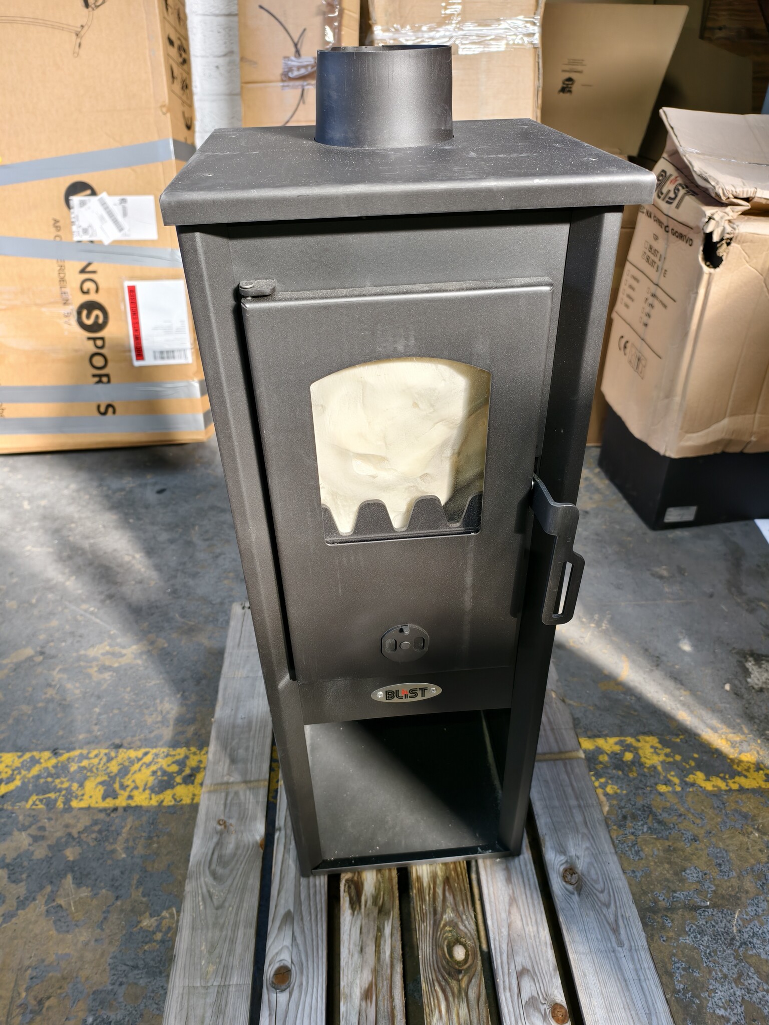 Retourende Houtkachel 8kW Antraciet - 60% Korting