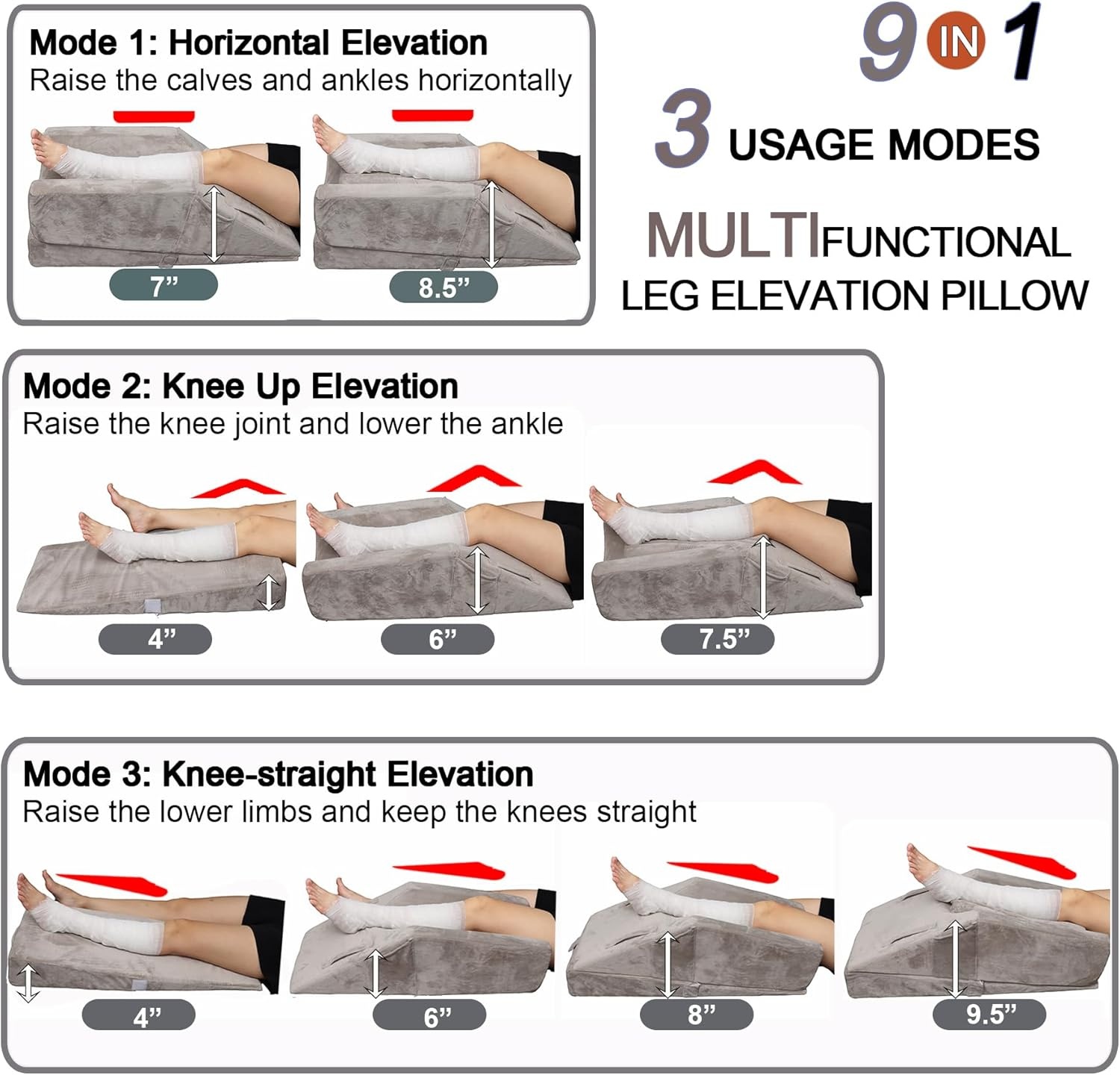 Legsteun Kussen (Grijs) - 26% Korting