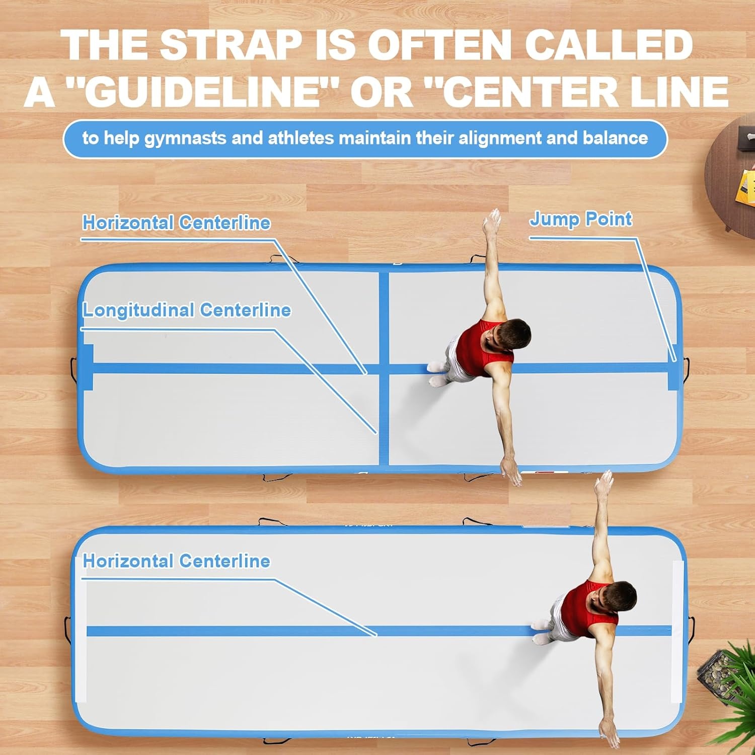 Airtrack Mat 20cm Dik - 5m - Gymnastiek & Yoga - 29% Korting