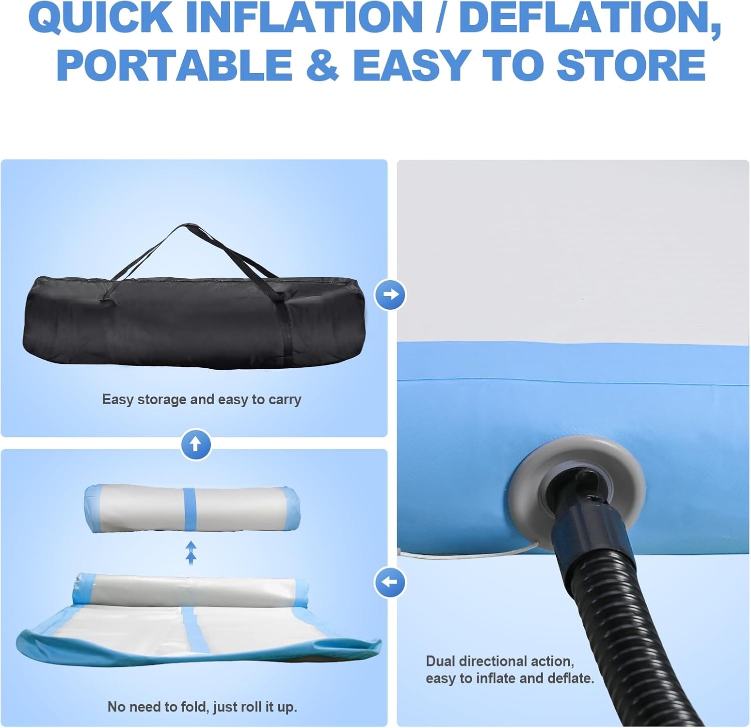 Airtrack Mat 20cm Dik - 5m - Gymnastiek & Yoga - 29% Korting