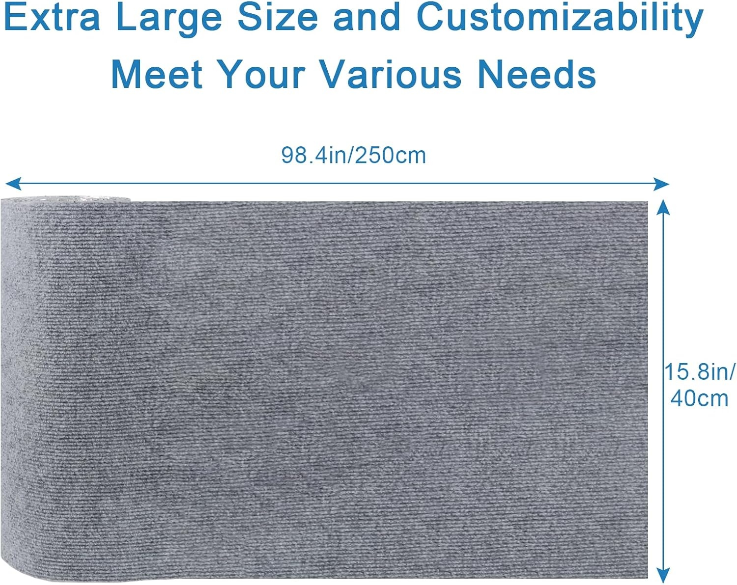 Lichtgrijs Kattentapijt 98"x15.8" - 10% Korting