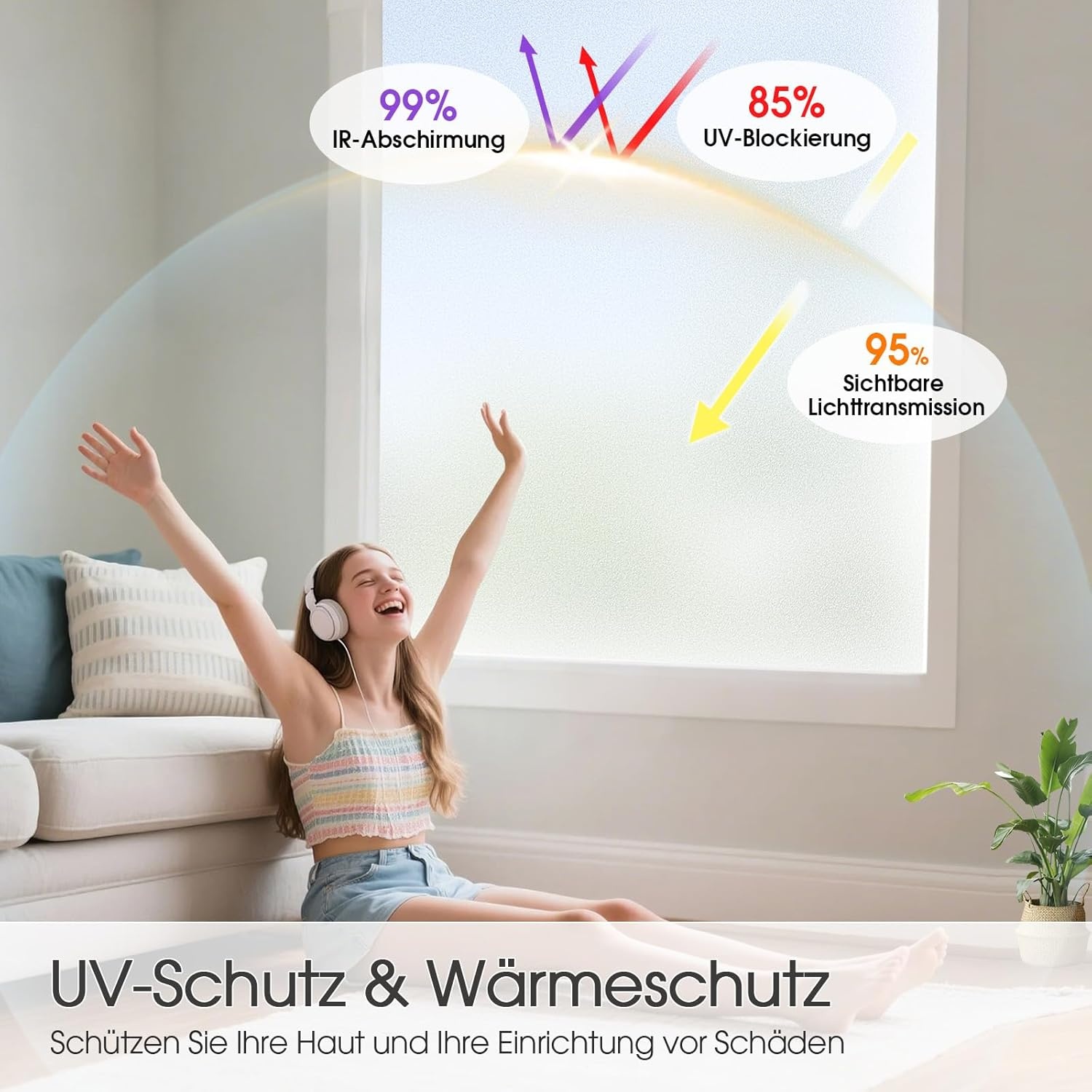 Lifetree Mat Raamfolie: Privacy & Zonwering (75x200cm) - 26% Korting!