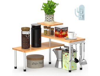 Hoek Kruidenrek Hout & Metaal - 25% Korting!