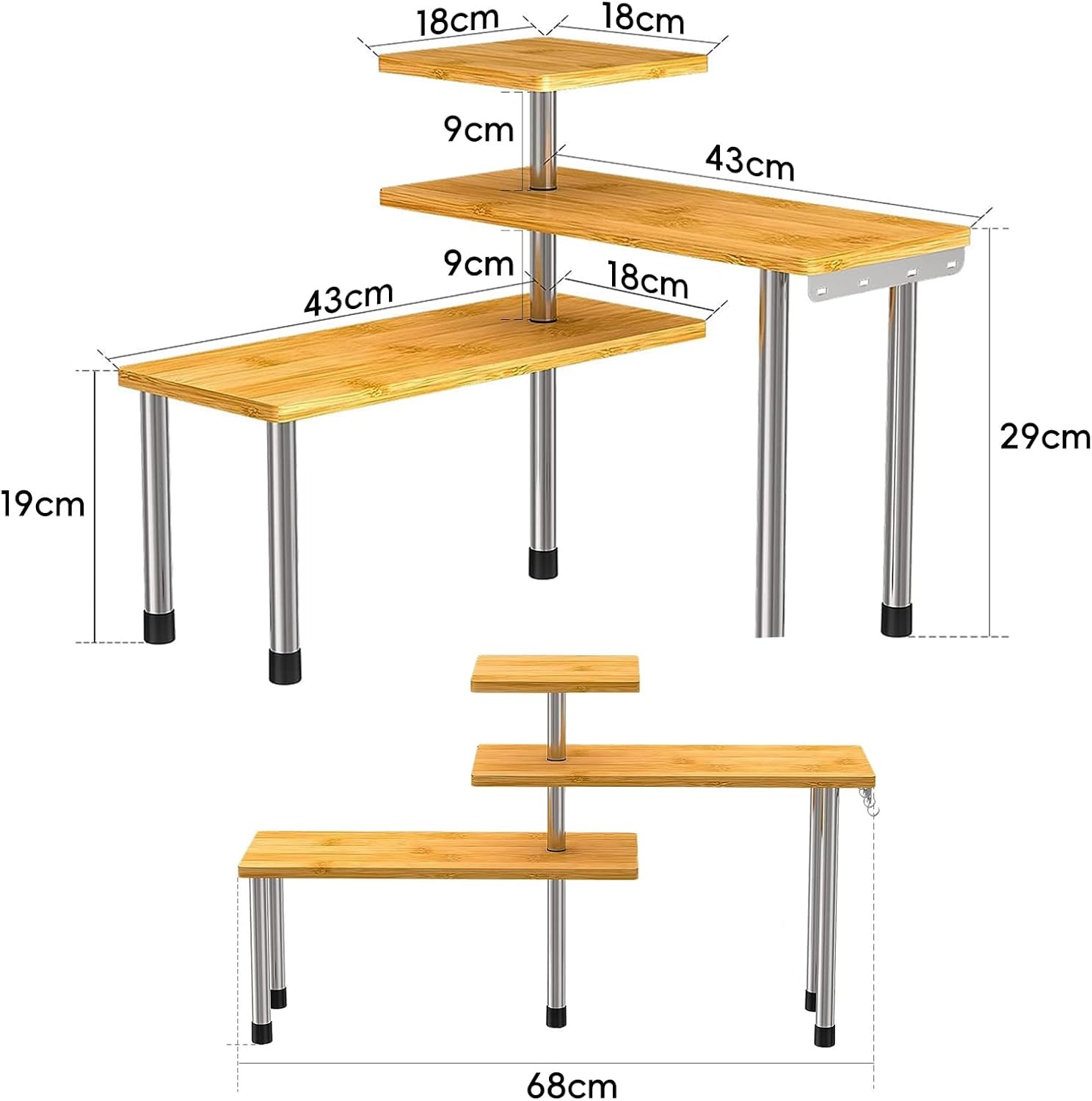 Hoek Kruidenrek Hout & Metaal - 25% Korting!