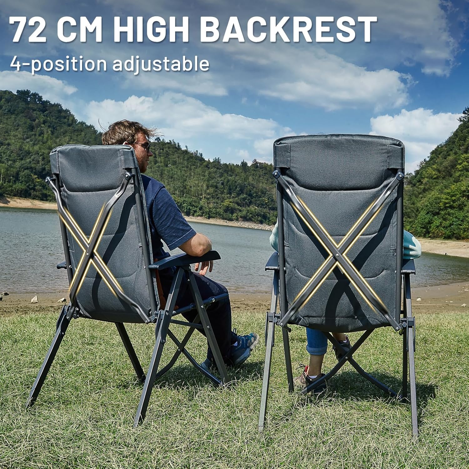 TIMBER RIDGE Campingstoel - Opvouwbaar, 150kg, 28% Korting!