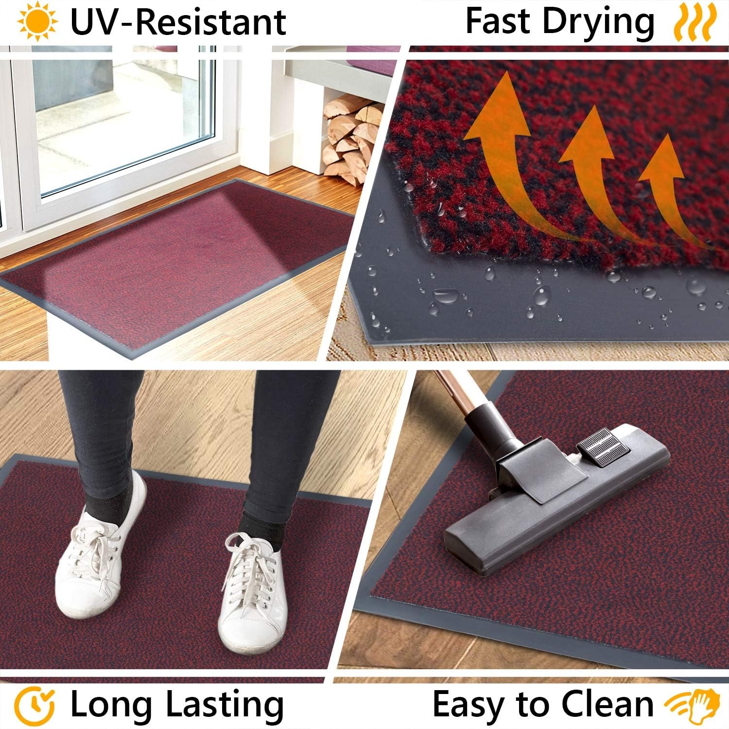 GadHome Wijnrode Deurmat 90x150cm - 26% Korting!