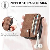 ZCDAYE Hoesje voor Samsung Z Flip 4 met Kaartvak - Bruin (22% Korting)