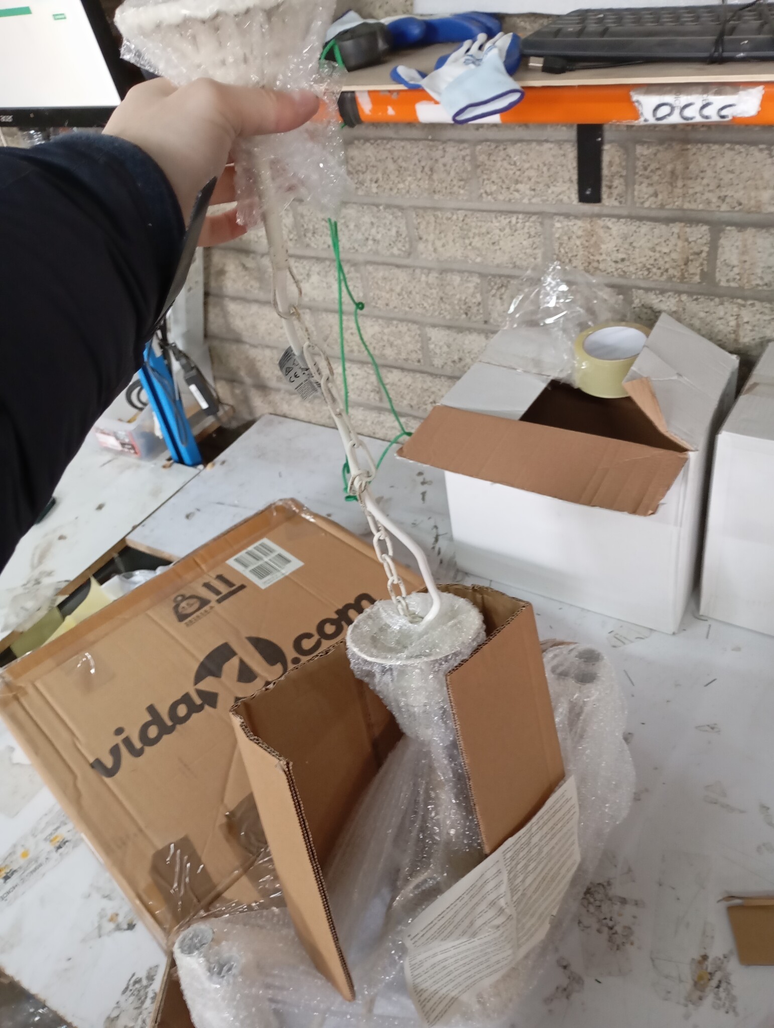 vidaXL Kroonluchter Antiekwit 5xE14 - 58% Korting