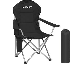 Campingstoel met Bekerhouder & Zijvak - 27% Korting!