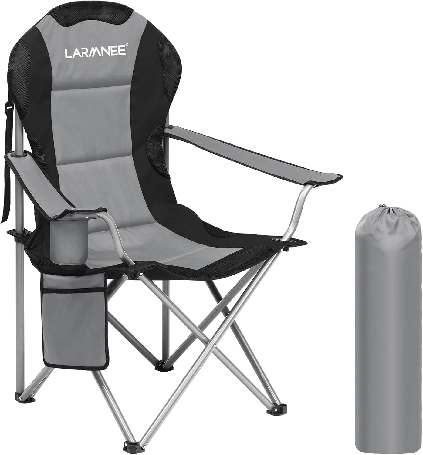 Campingstoel met Bekerhouder & Zijvak - 27% Korting!