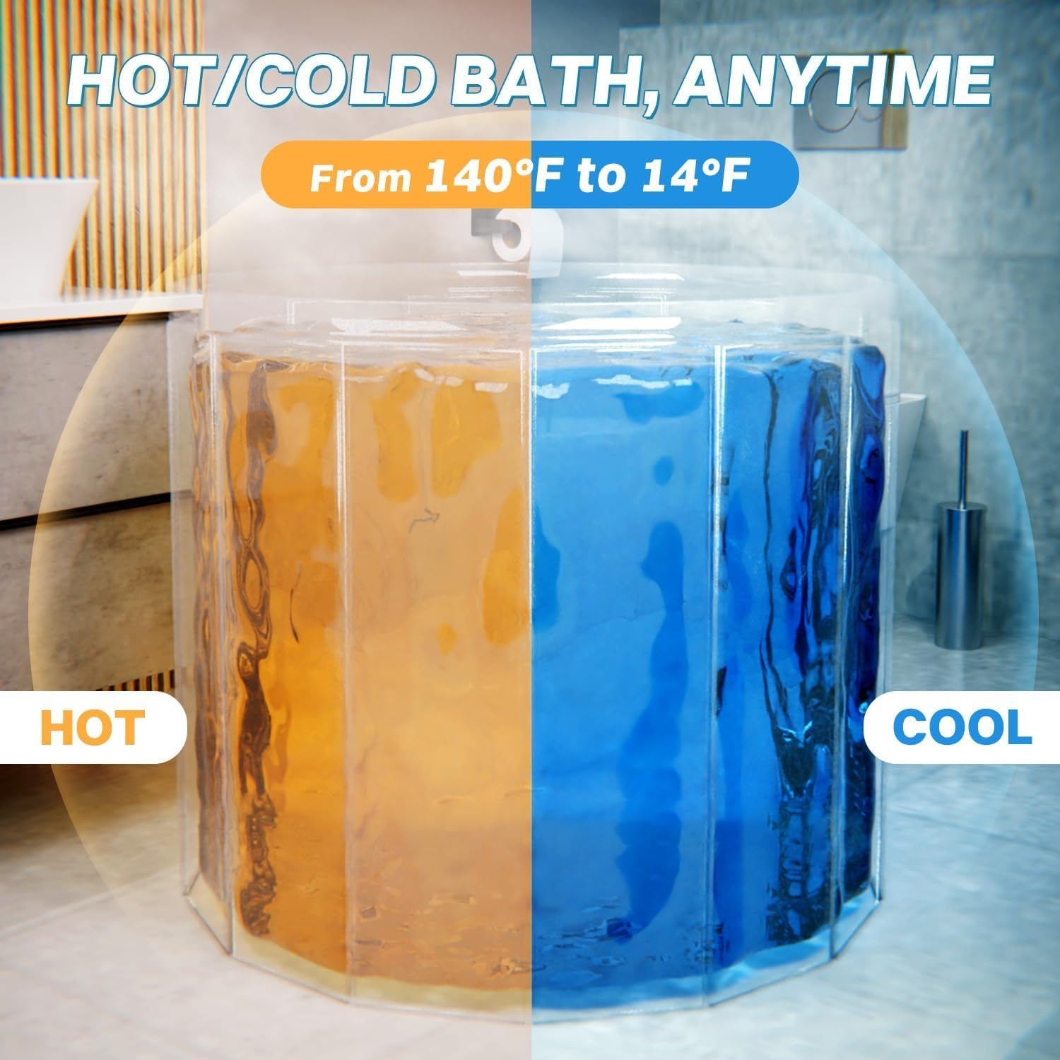 AYES Opvouwbaar Dompelbad - Koudetherapie & Ontspanning - 26% Korting