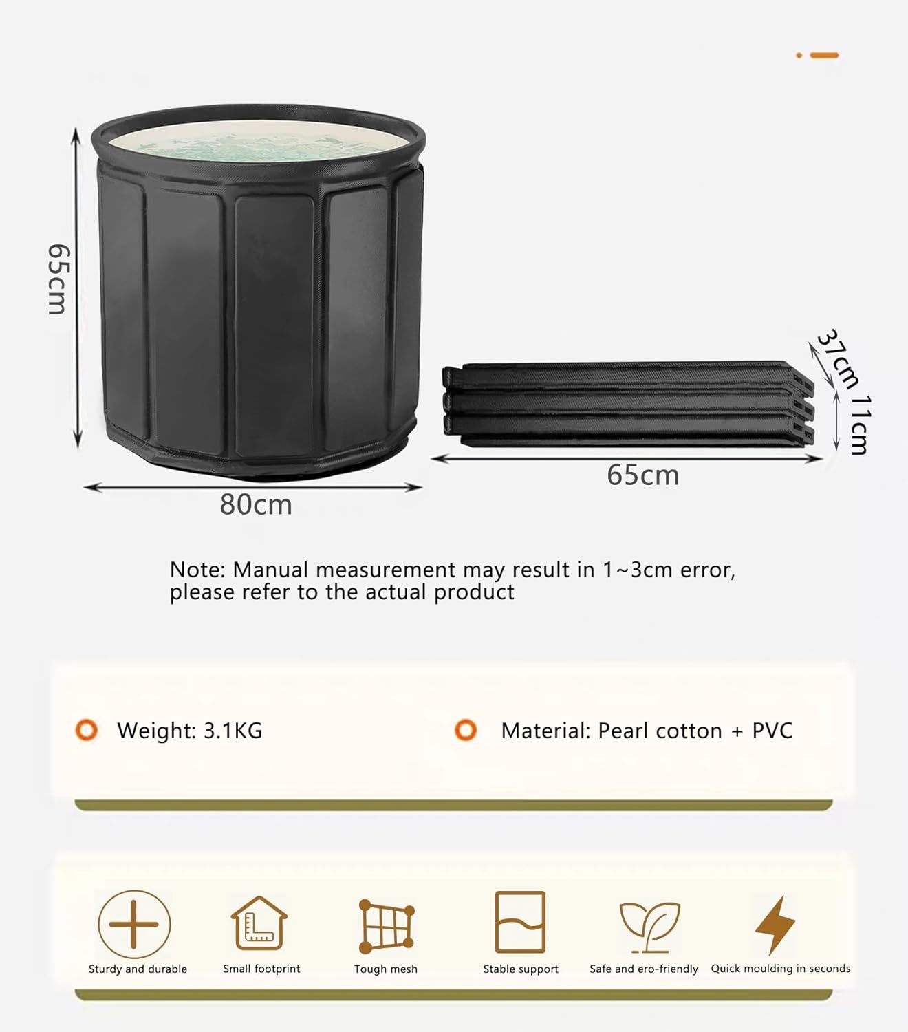 AYES Opvouwbaar Dompelbad - Koudetherapie & Ontspanning - 26% Korting