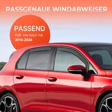 Windschermen VW Golf MK7/MK8 (2014-2024) - Zwart (4 stuks)