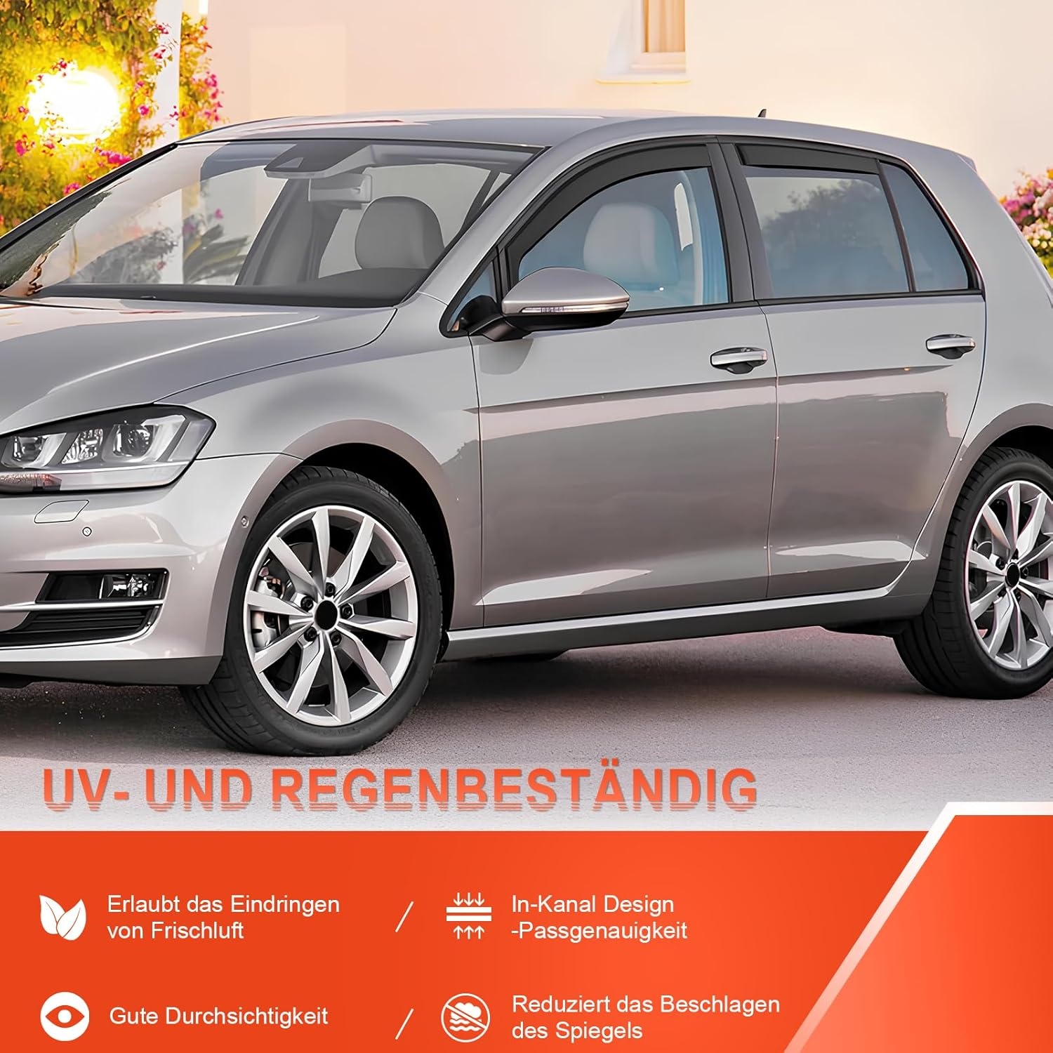 Windschermen VW Golf MK7/MK8 (2014-2024) - Zwart (4 stuks)