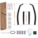 Windschermen VW Golf MK7/MK8 (2014-2024) - Zwart (4 stuks)