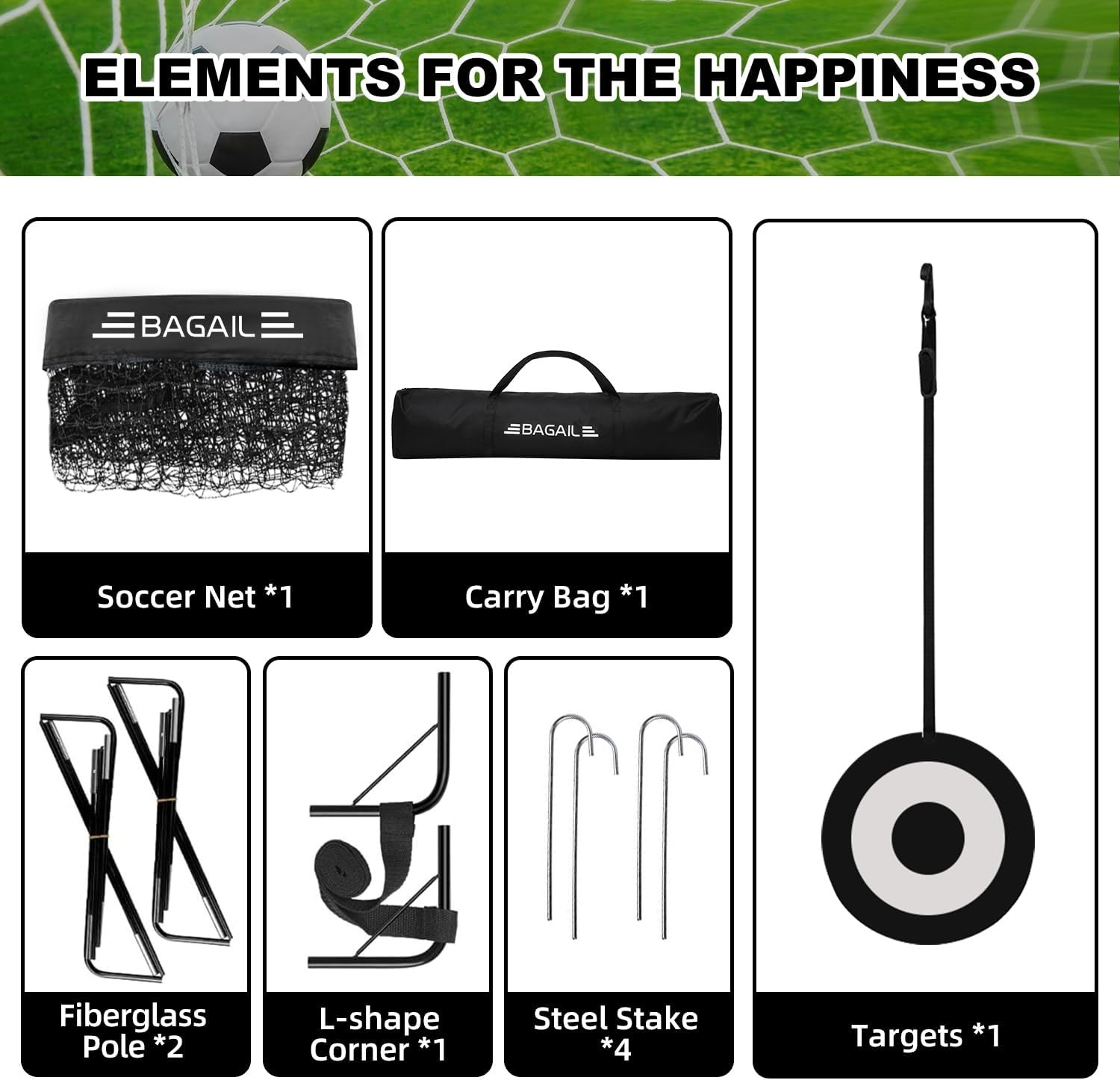 Bagail Voetbaldoel - 25% Korting - Draagbaar & Eenvoudig