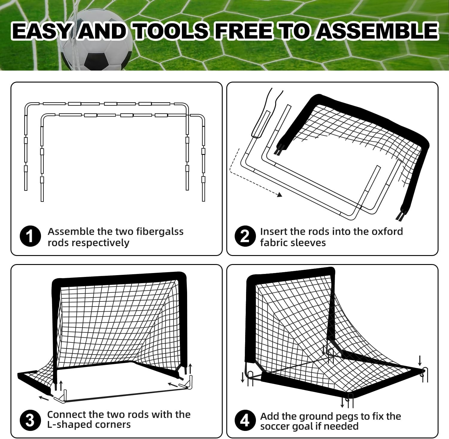 Bagail Voetbaldoel - 25% Korting - Draagbaar & Eenvoudig