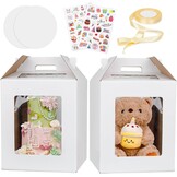 2x Hoge Taartdoos met Venster - Ideaal voor Gebak & Geschenken