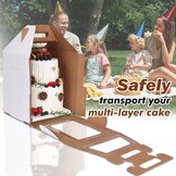 2x Hoge Taartdoos met Venster - Ideaal voor Gebak & Geschenken