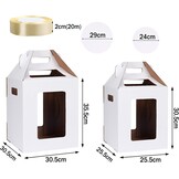 2x Hoge Taartdoos met Venster - Ideaal voor Gebak & Geschenken