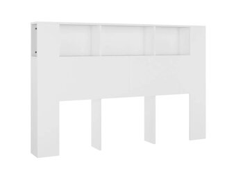 vidaXL Hoofdbordkast Wit 160x18,5x104,5 cm - 33% Korting