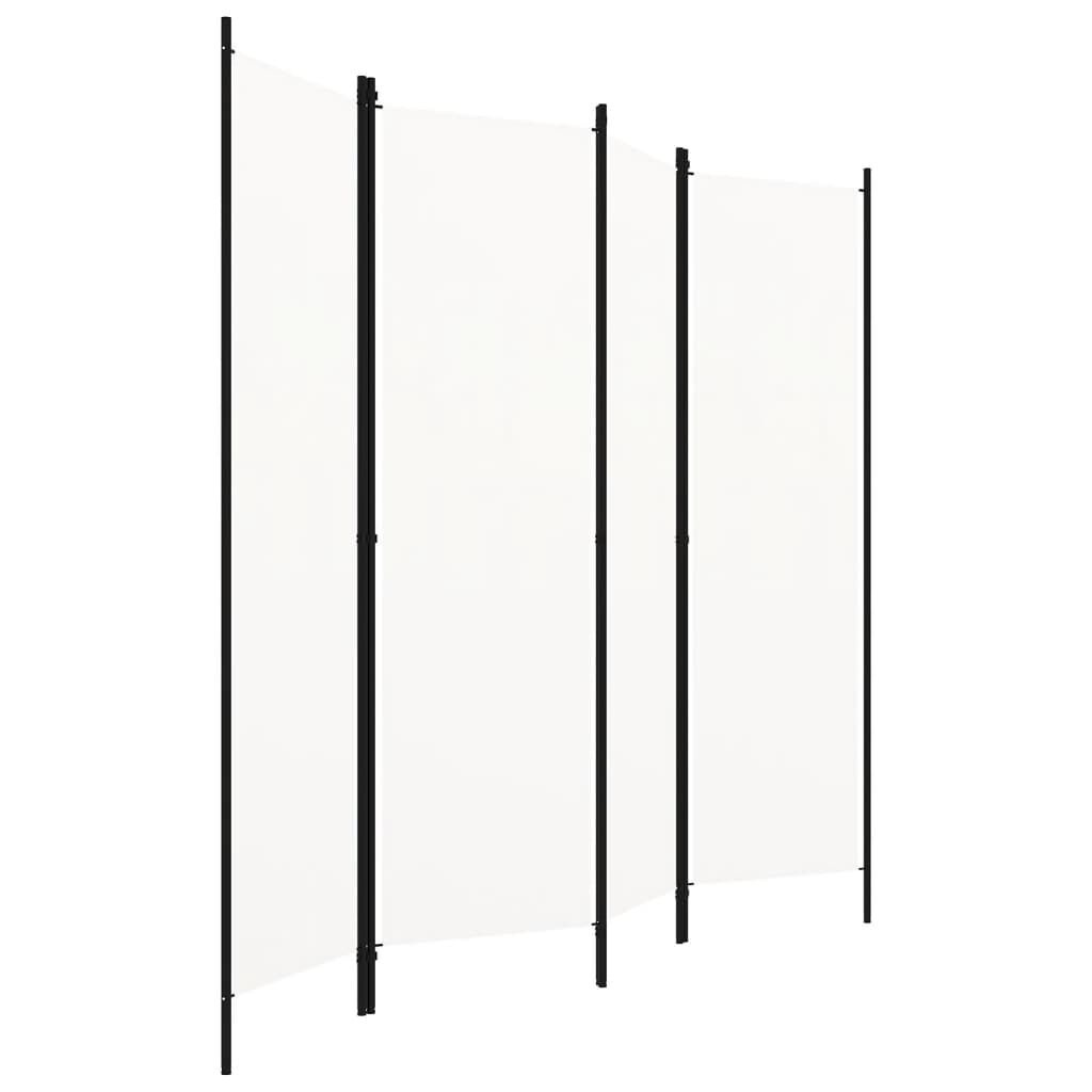 vidaXL Kamerscherm 4 panelen 200x180 cm Wit - 49% Korting!