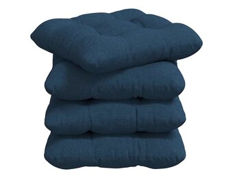 vidaXL Zitkussens Blauw 45x45 cm (Set van 4) - 30% Korting