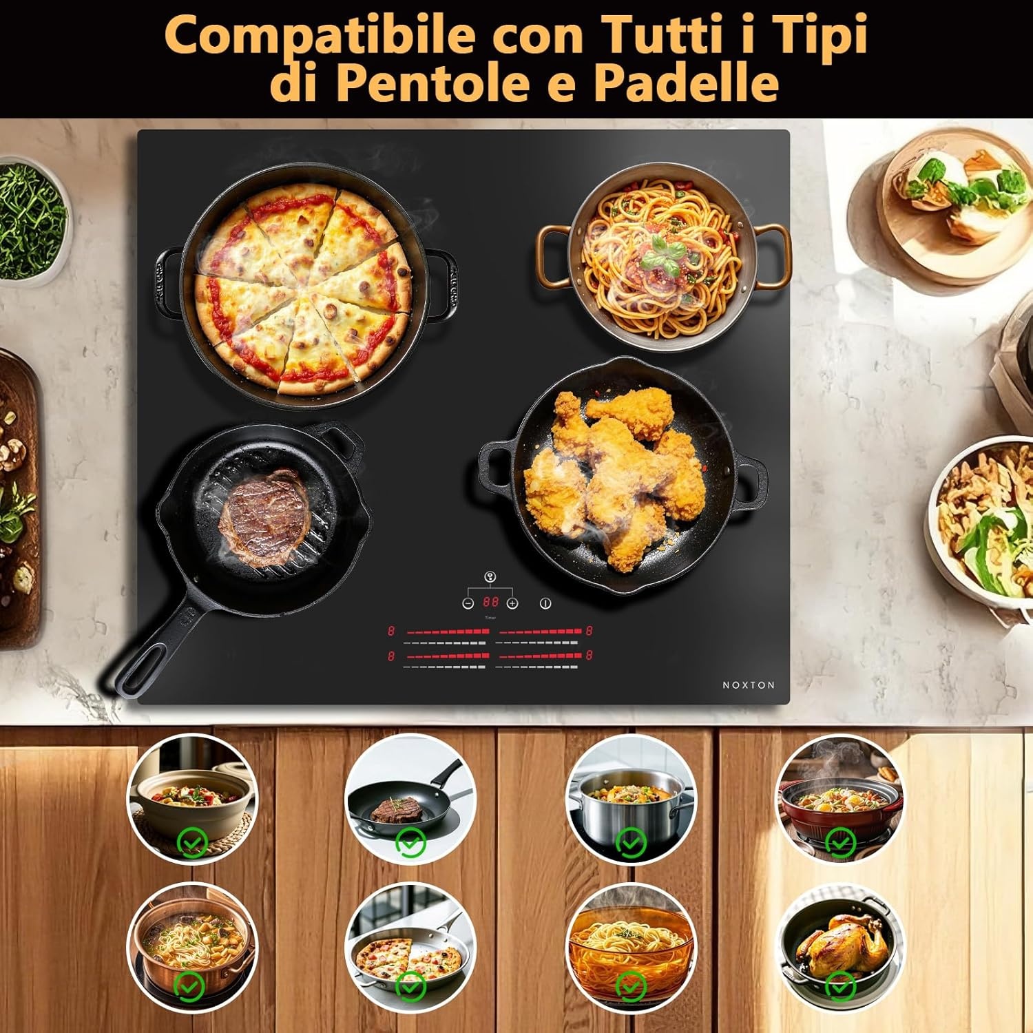 NOXTON Keramische Kookplaat 60cm - 54% Korting