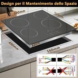 NOXTON Keramische Kookplaat 60cm - 54% Korting