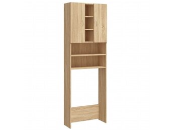 vidaXL Wasmachinekast Sonoma Eiken 64x25,5x190cm - 54% Korting!