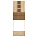 vidaXL Wasmachinekast Sonoma Eiken 64x25,5x190cm - 54% Korting!