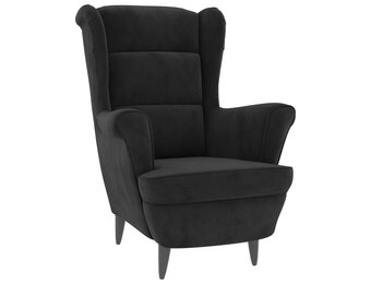 vidaXL Fauteuil fluweel zwart