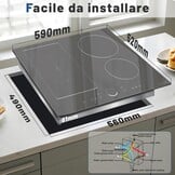 NOXTON Inductie Kookplaat 60cm - Flexzones & Booster - 29% Korting!