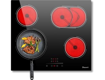 Keramische kookplaat 4 platen 60 cm 6600 W