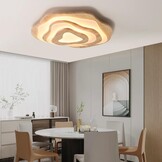 Moderne Houten LED Plafondlamp - 60cm, Dimmbaar met Afstandsbediening - 34% Korting!