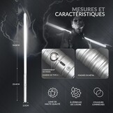 2x Lichtzwaard met Geluid & Licht - 15 Kleuren - Metaal Handvat