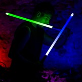 2x Lichtzwaard met Geluid & Licht - 15 Kleuren - Metaal Handvat