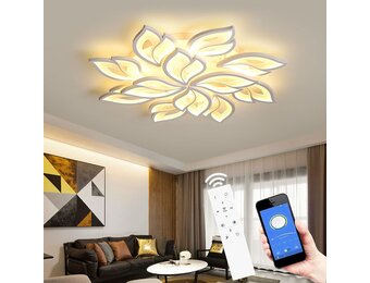 LED Plafondlamp Dimbaar, 90-180W met Afstandsbediening App, Kleurverandering Moderne Woonkamerlamp Plafondlamp, Energiebesparend Eimming Plafondverlichting Slaapkamerlamp