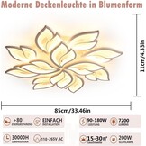 LED Plafondlamp Dimbaar, 90-180W met Afstandsbediening App, Kleurverandering Moderne Woonkamerlamp Plafondlamp, Energiebesparend Eimming Plafondverlichting Slaapkamerlamp