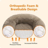 Orthopedisch Hondenbed Rond 120cm Camelbruin (33% Korting)