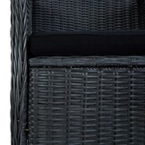 vidaXL Tuinstoelen 2 st met kussens poly rattan donkergrijs