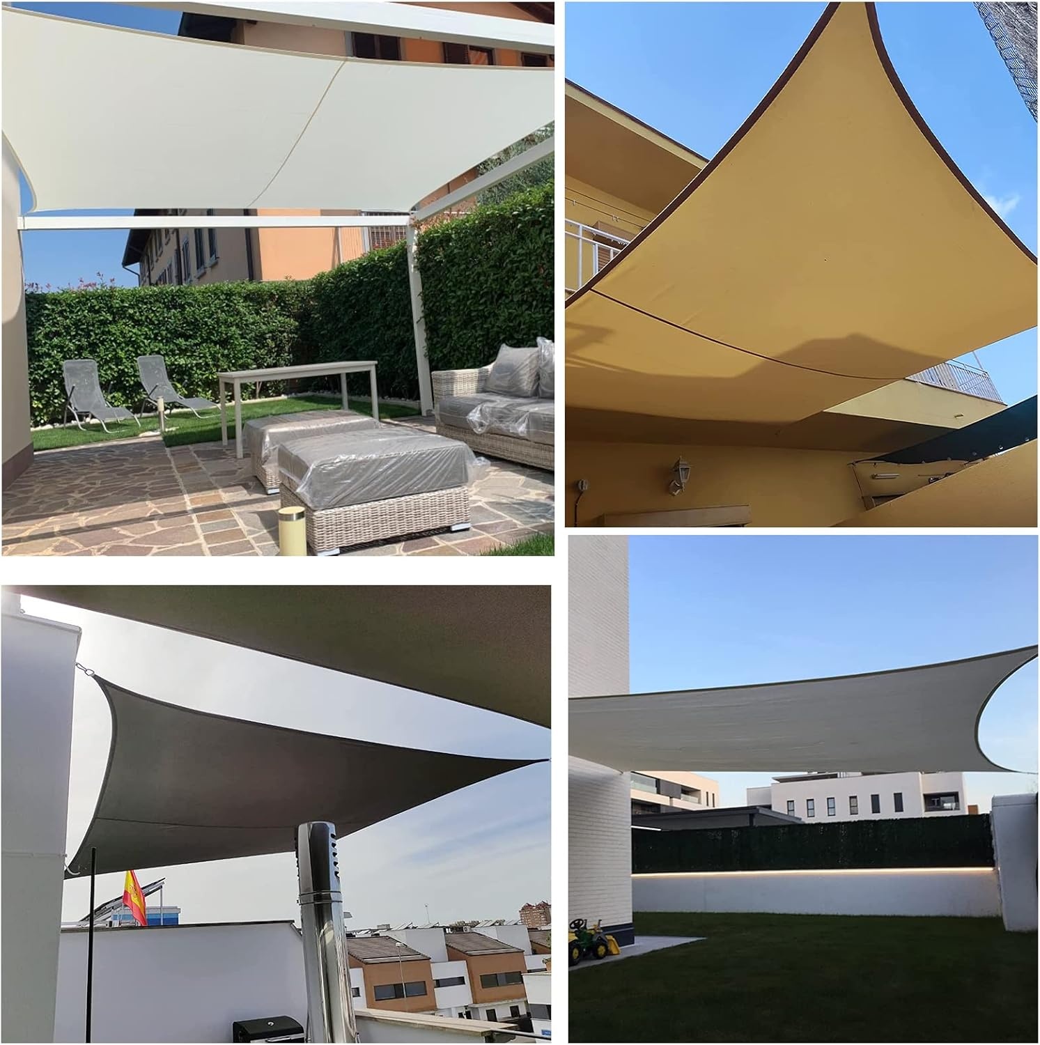 Waterdicht Zonnedoek Beige 4x4m - 27% Korting