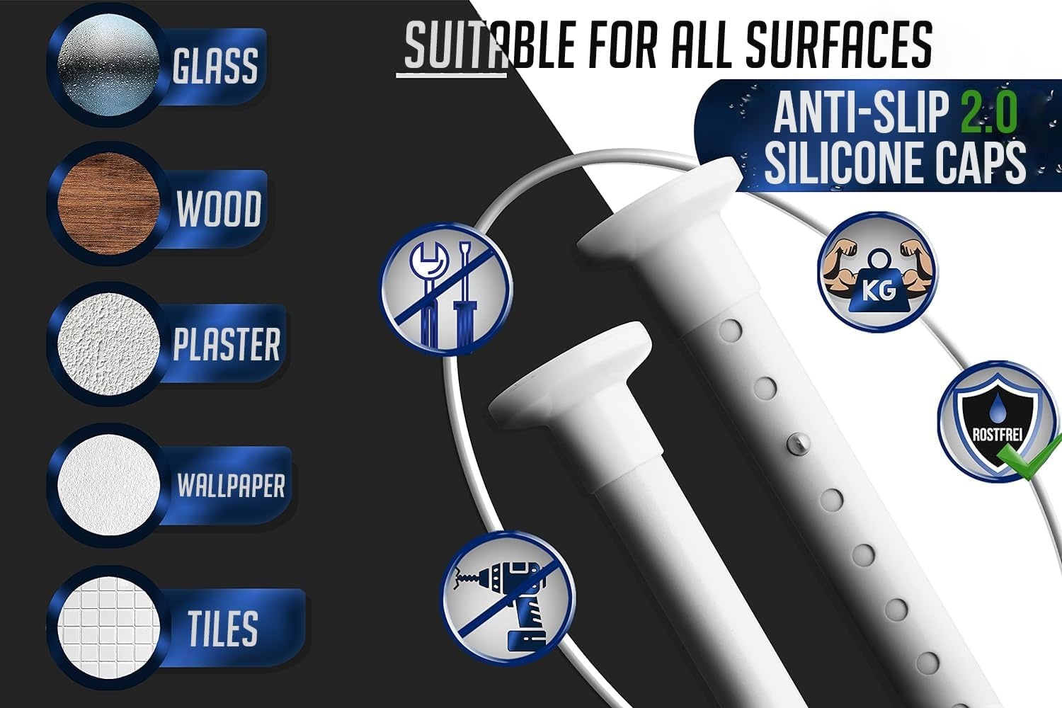 Telescopische Gordijnroede 360-410cm - Geen Boren - 33% Korting