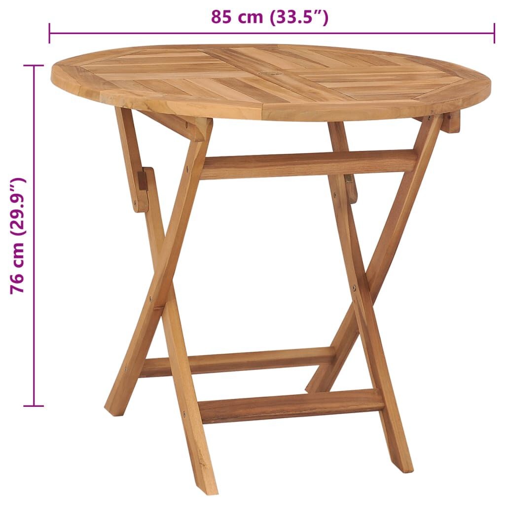 VidaXL Inklapbare Teakhouten Tuintafel (85x76 cm) - 34% Korting!