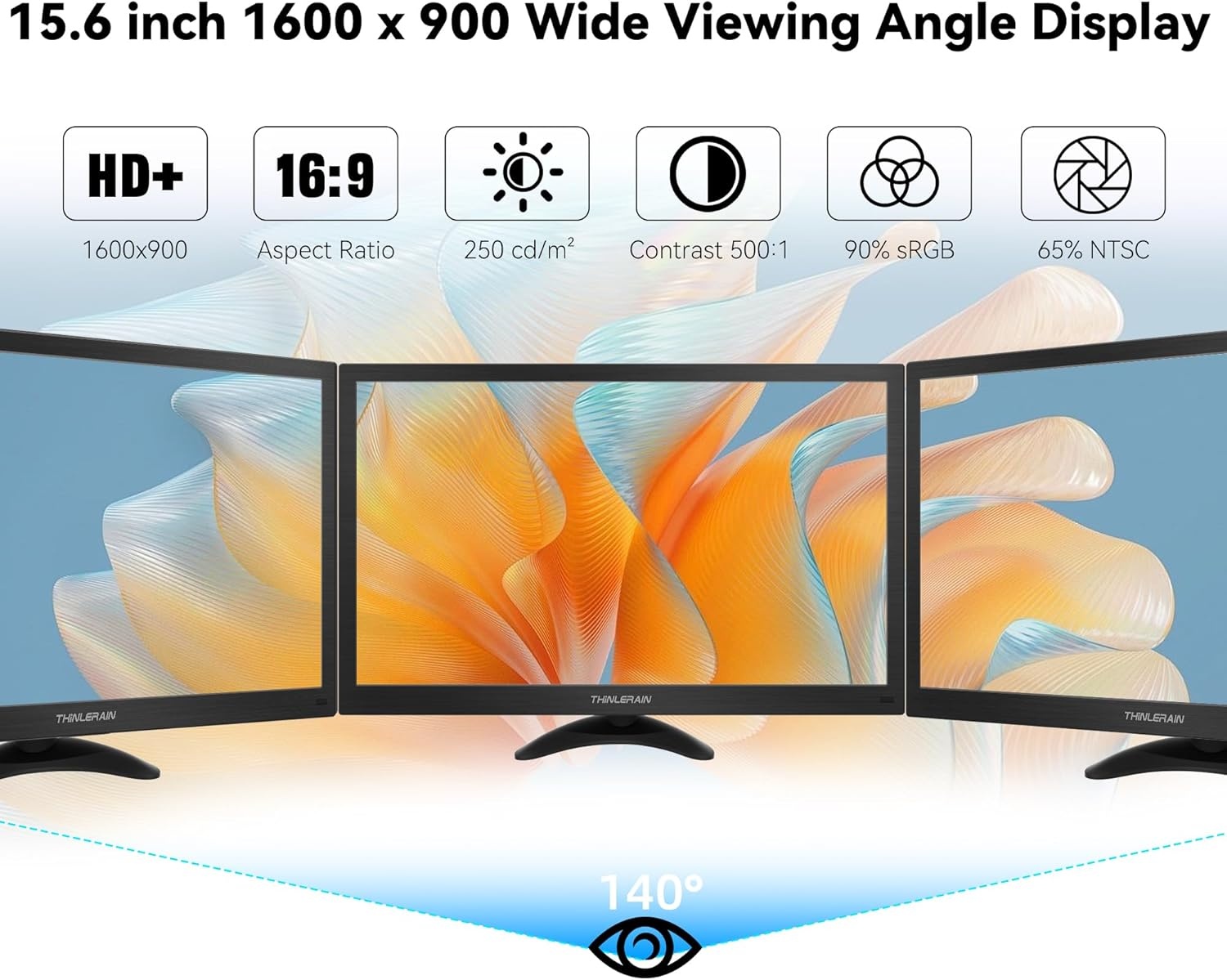 15,6" Monitor - 1600x900 HD+ - 35% Korting