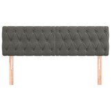 vidaXL Hoofdborden 2 st Fluweel Donkergrijs - 45% Korting!