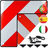 2-in-1 Waarschuwingsbord Italië/Spanje (50x50cm) - 24% Korting!
