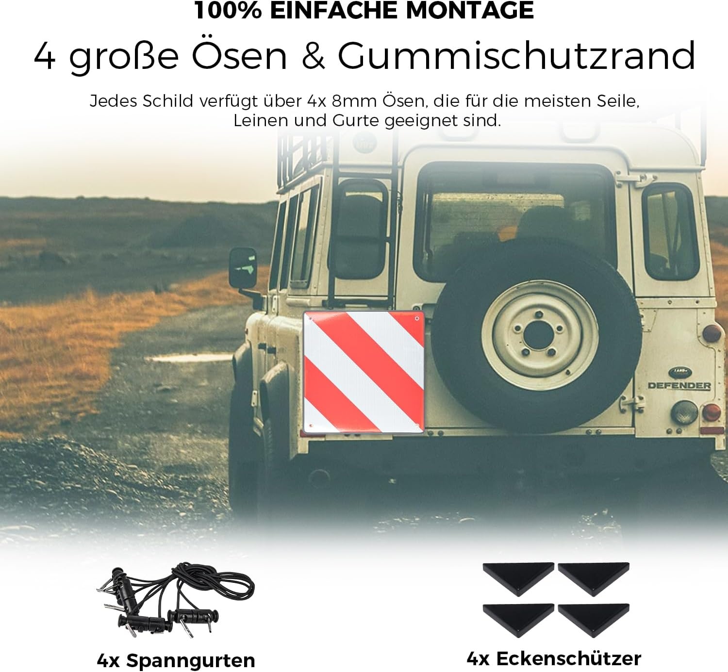 2-in-1 Waarschuwingsbord Italië/Spanje (50x50cm) - 24% Korting!